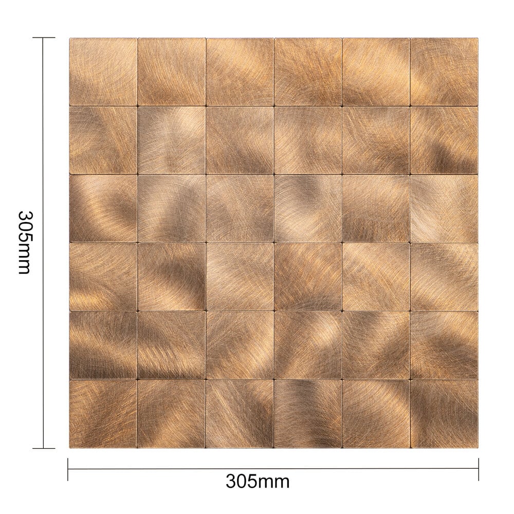 Zelfklevende tegels - Brushed Bronze -  30,5 x 30,5 cm - afbeelding 5