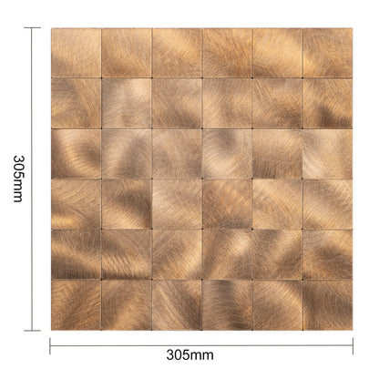 Zelfklevende tegels - Brushed Bronze -  30,5 x 30,5 cm - afbeelding 5