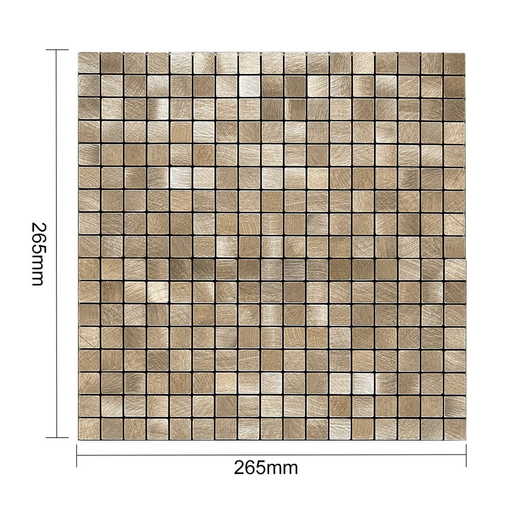 Zelfklevende tegels - Squares Bronze -  26,5 x 26,5 cm - afbeelding 5