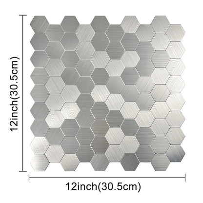 Zelfklevende tegels - Hexagon Silver - 29,1 x 28,6 cm - afbeelding 5