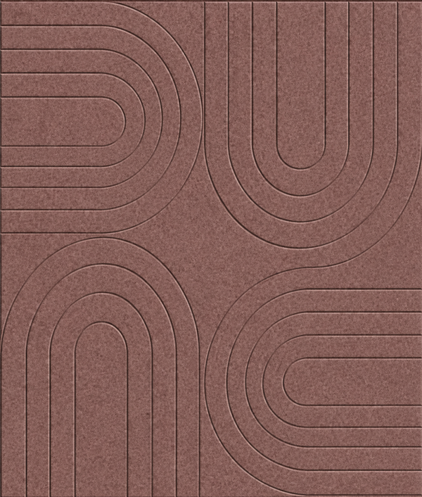 Akoestisch paneel - Viltpaneel Bogen Terra - 280 x 52 cm