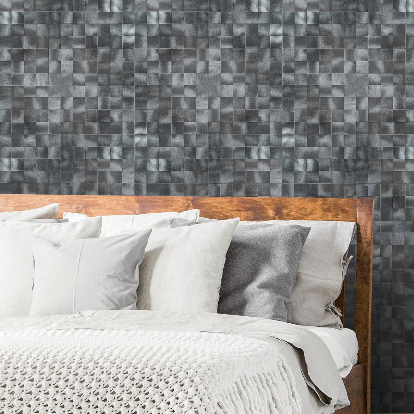 Zelfklevende tegels - Brushed Black -  30,5 x 30,5 cm - afbeelding 3