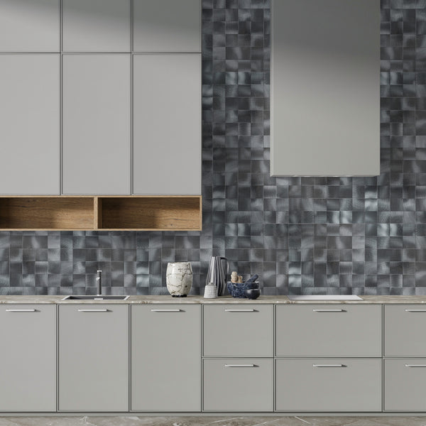 Zelfklevende tegels - Brushed Black -  30,5 x 30,5 cm - afbeelding 2