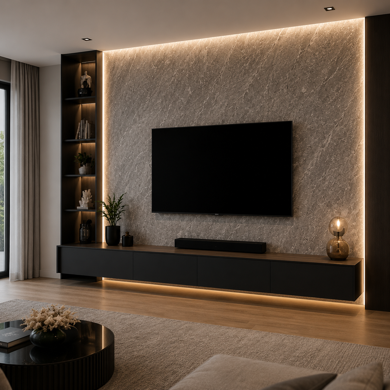 PVC Marmer Plaat - Essenza - Hoogglans - 280 x 120 cm