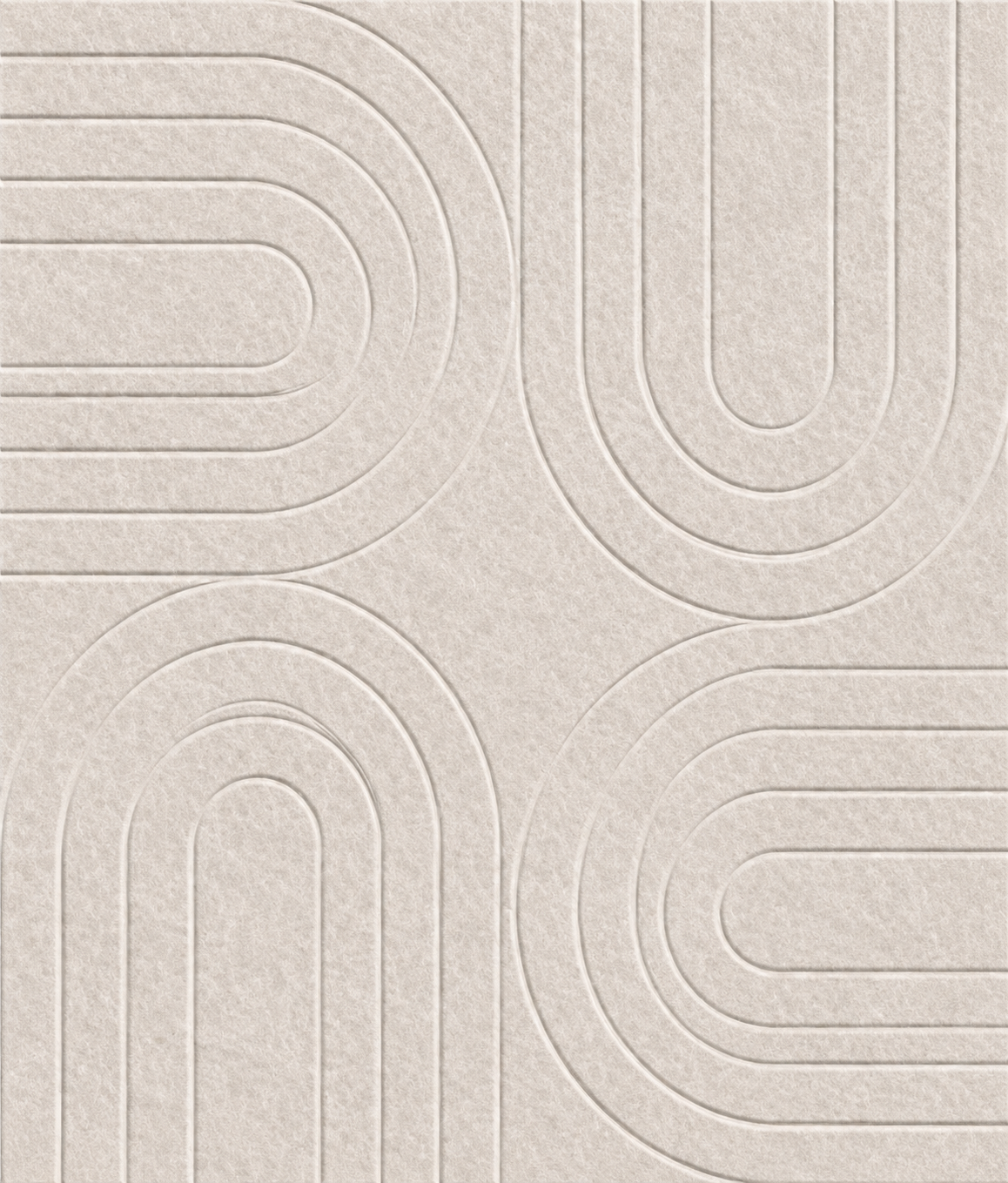 Akoestisch paneel - Viltpaneel Bogen Beige - 280 x 52 cm