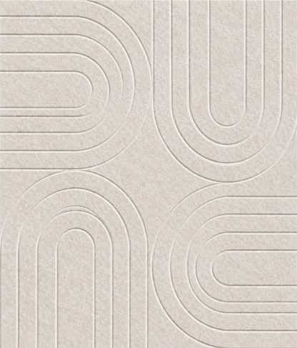 Akoestisch paneel - Viltpaneel Bogen Beige - 280 x 52 cm