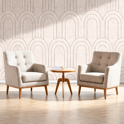 Akoestisch paneel - Viltpaneel Barok Beige - 280 x 60 cm