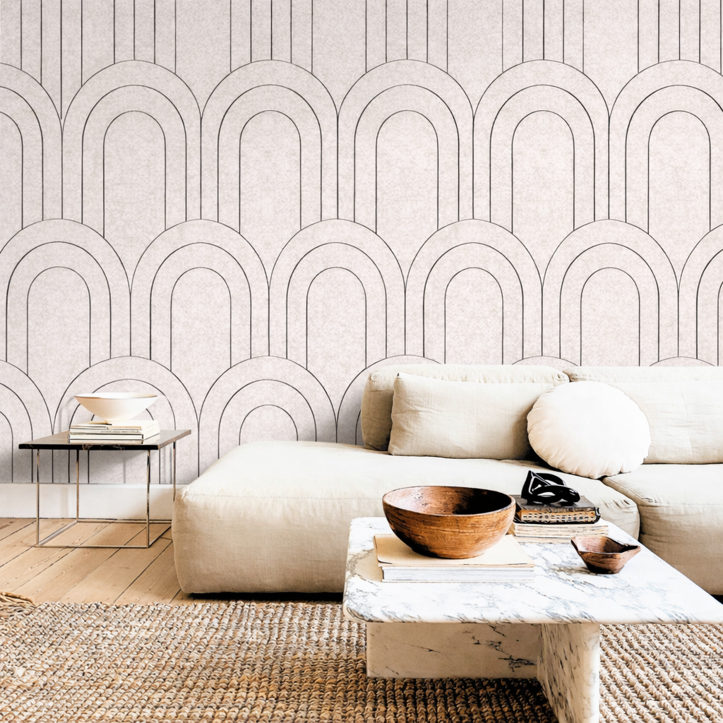 Akoestisch paneel - Viltpaneel Barok Beige - 280 x 60 cm