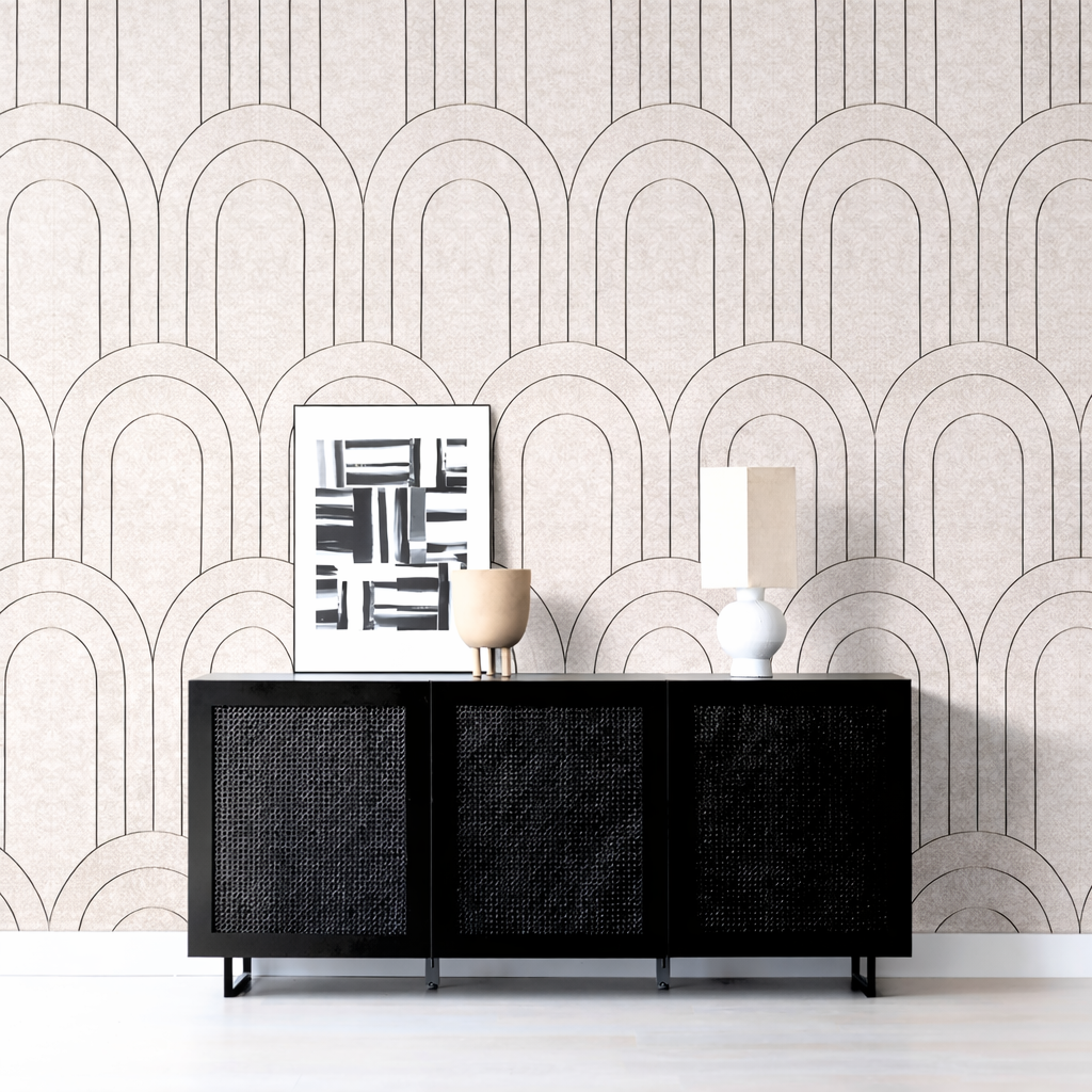 Akoestisch paneel - Viltpaneel Barok Beige - 280 x 60 cm