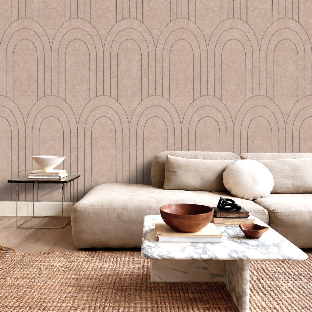 Akoestisch paneel - Viltpaneel Barok Taupe - 280 x 60 cm