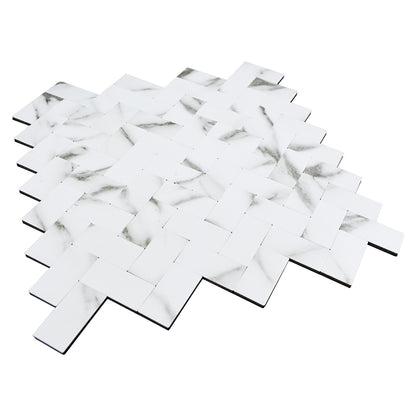 Zelfklevende tegels - Visgraat White Marmer -  28,5 x 28,3 cm - afbeelding 5