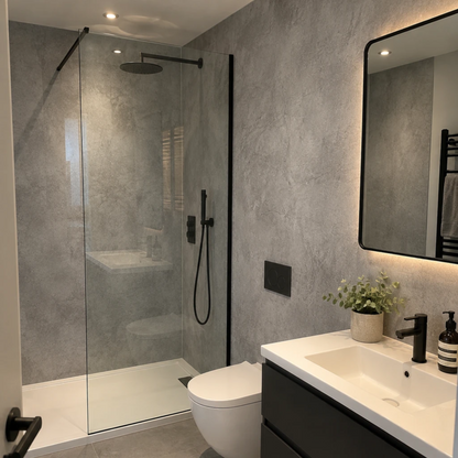 SPC Wandpaneel - Dark Concrete - Mat - 280×120 cm