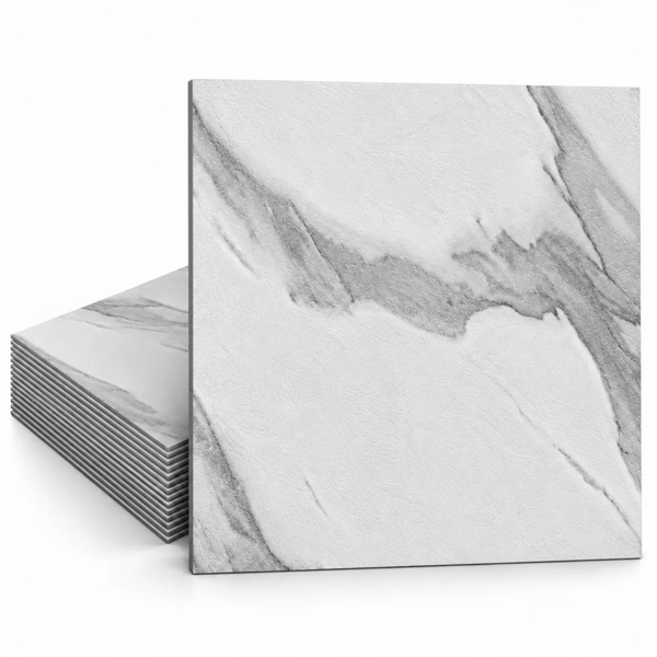 Zelfklevende Vloertegels - Intense Calacatta White - 30,5 x 30,5 cm