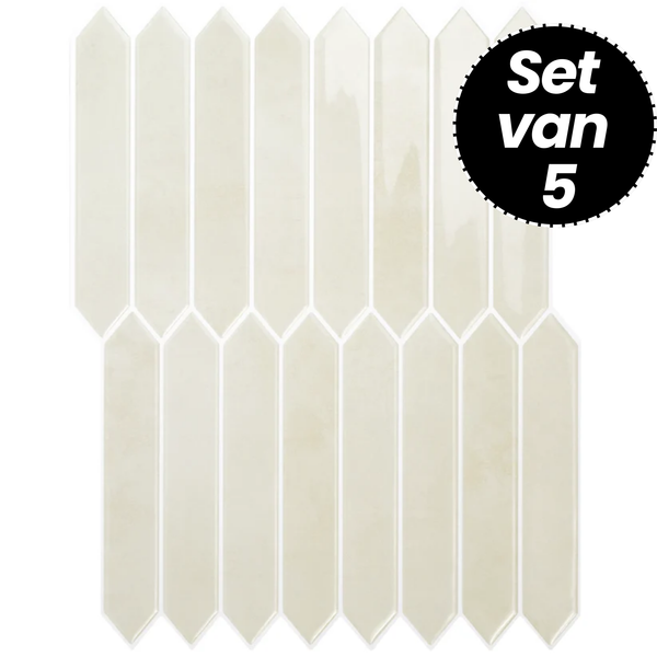 Plaktegels – Soft Ivory - 29 x 22,8 cm - Set van 5
