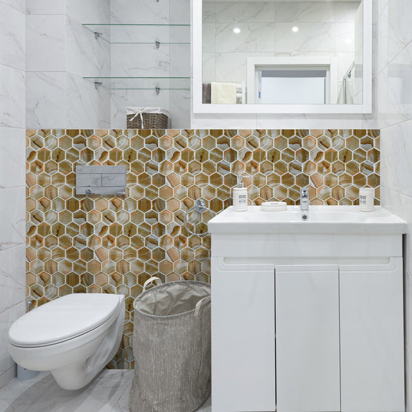 Plaktegels – Sahara Honey - 25,3 x 25,3 cm - Set van 5 - afbeelding 2