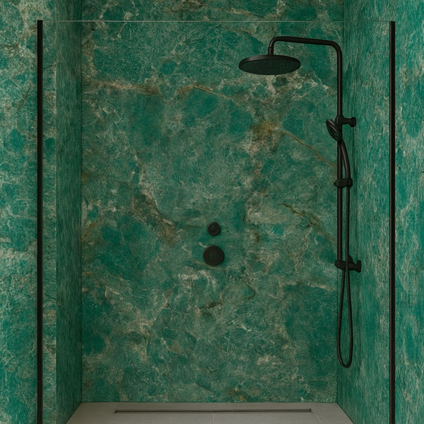 PVC Marmer Plaat - Onyx Green - Hoogglans - 280 x 120 cm