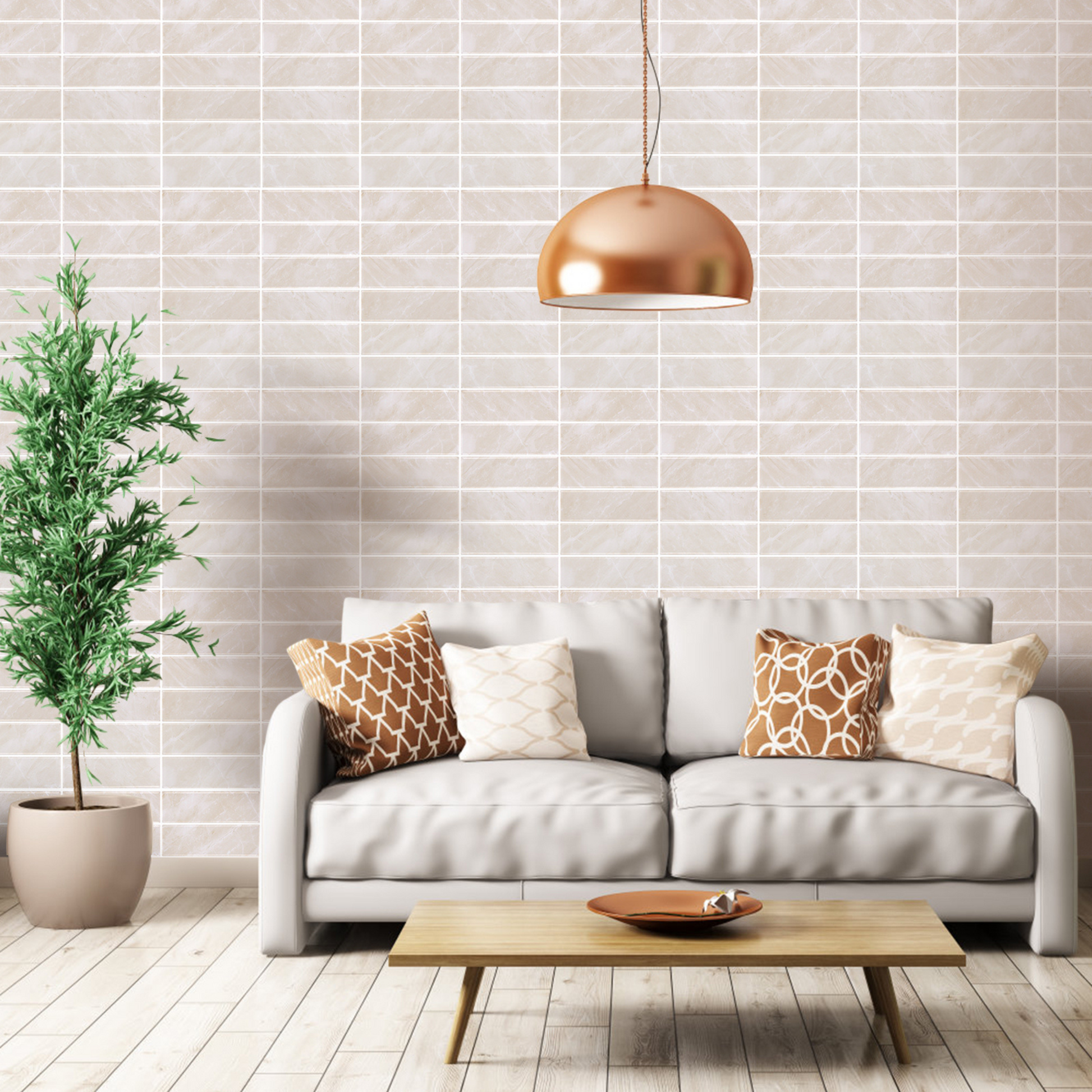 Plaktegels – Cairo Beige - 30,5 x 30,5 cm - Set van 5 - afbeelding 5