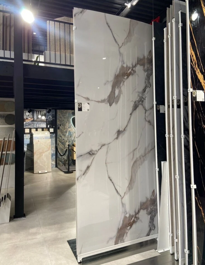 PVC Marmer Plaat - Gold Marmer - Hoogglans - 280 x 120 cm - afbeelding 4