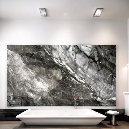 PVC Marmer Plaat - Marbella Grey - Hoogglans - 280 x 120 cm - afbeelding 3