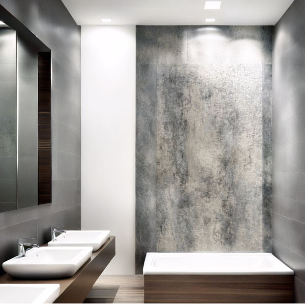 PVC Marmer Plaat - Oxide Grey - MAT - 280 x 120 cm - afbeelding 2