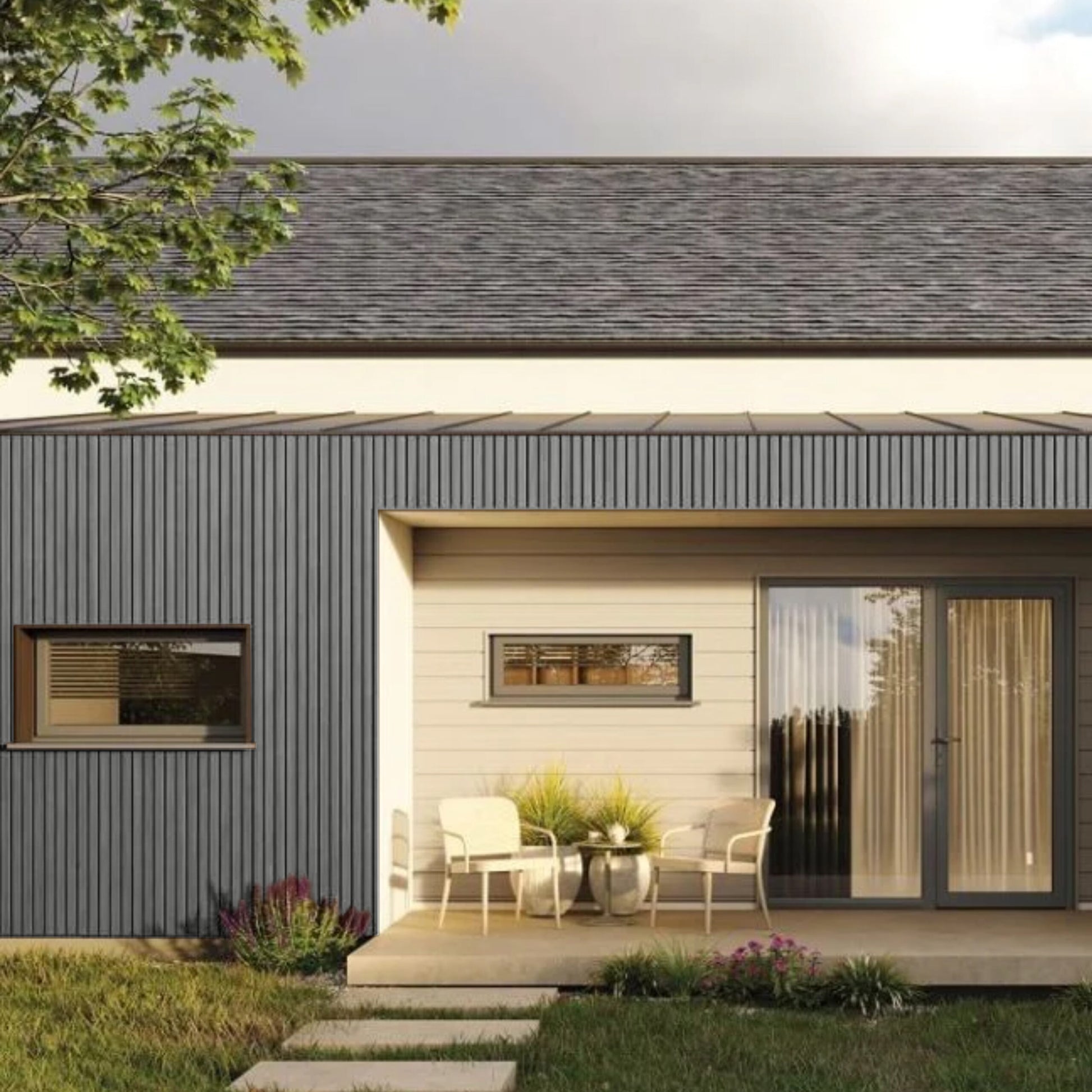 Kunststof Gevelbekleding - Composiet - Deepline Grey - 290 x 22 cm - afbeelding 3