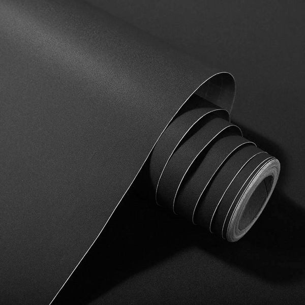 Zelfklevend behang - Solid Black - 60 cm x 10 m