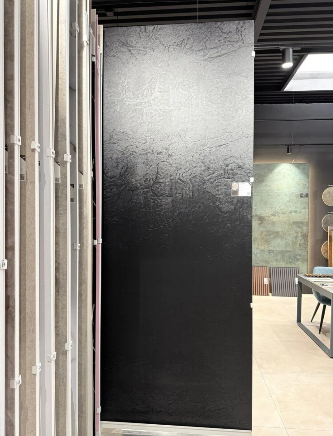 PVC Marmer Plaat - Effen Black - MAT - 280 x 120 cm - afbeelding 2