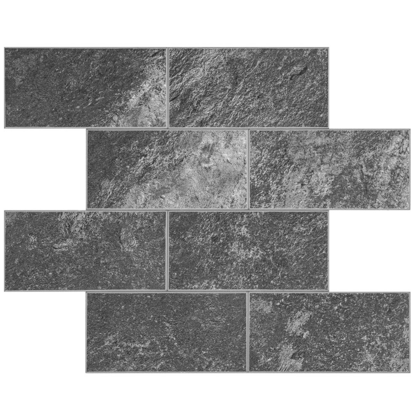 Zelfklevende tegels - Bricked Antraciet - 30,5 x 30,5 cm