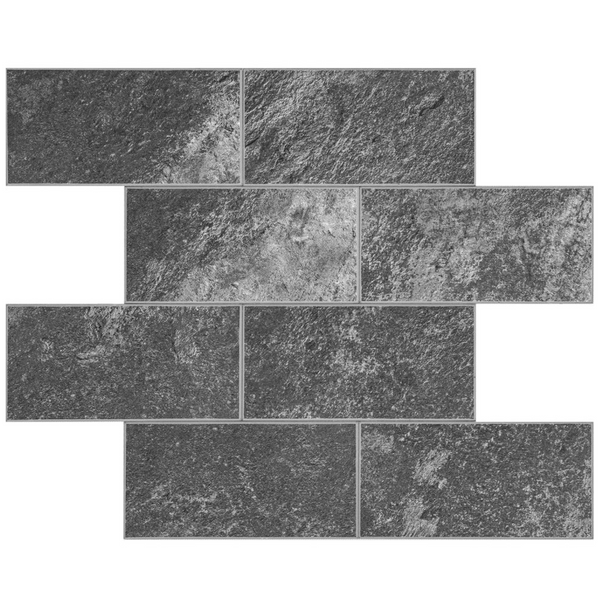 Zelfklevende tegels - Bricked Antraciet - 30,5 x 30,5 cm