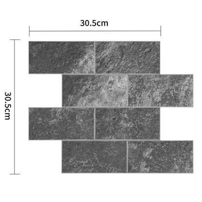 Zelfklevende tegels - Bricked Antraciet - 30,5 x 30,5 cm - afbeelding 5