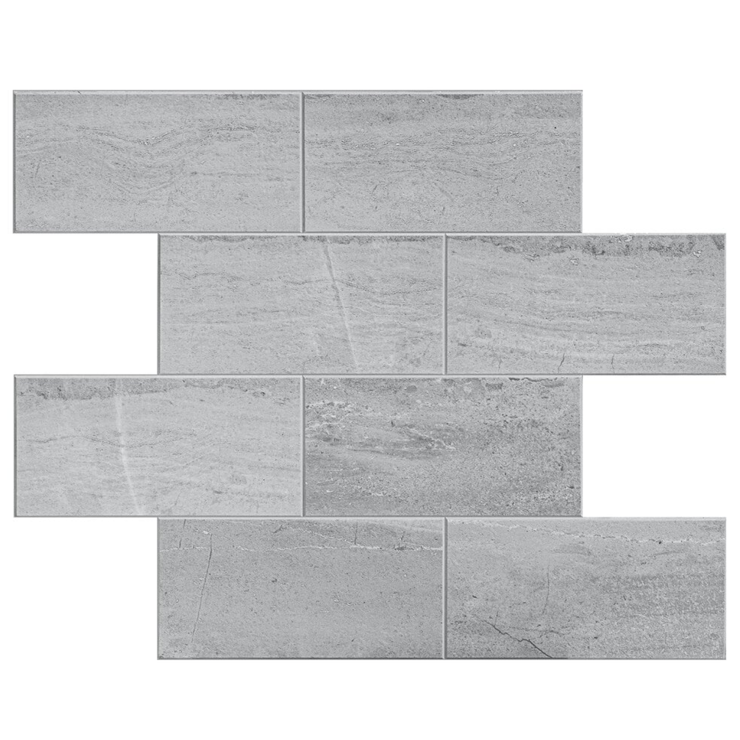 Zelfklevende tegels - Bricked Light Grey - 30,5 x 30,5 cm