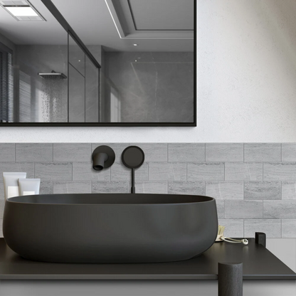 Zelfklevende tegels - Bricked Light Grey - 30,5 x 30,5 cm - afbeelding 2