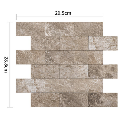 Zelfklevende tegels - Bricked Taupe - 29,5 x 28,8 cm - afbeelding 4