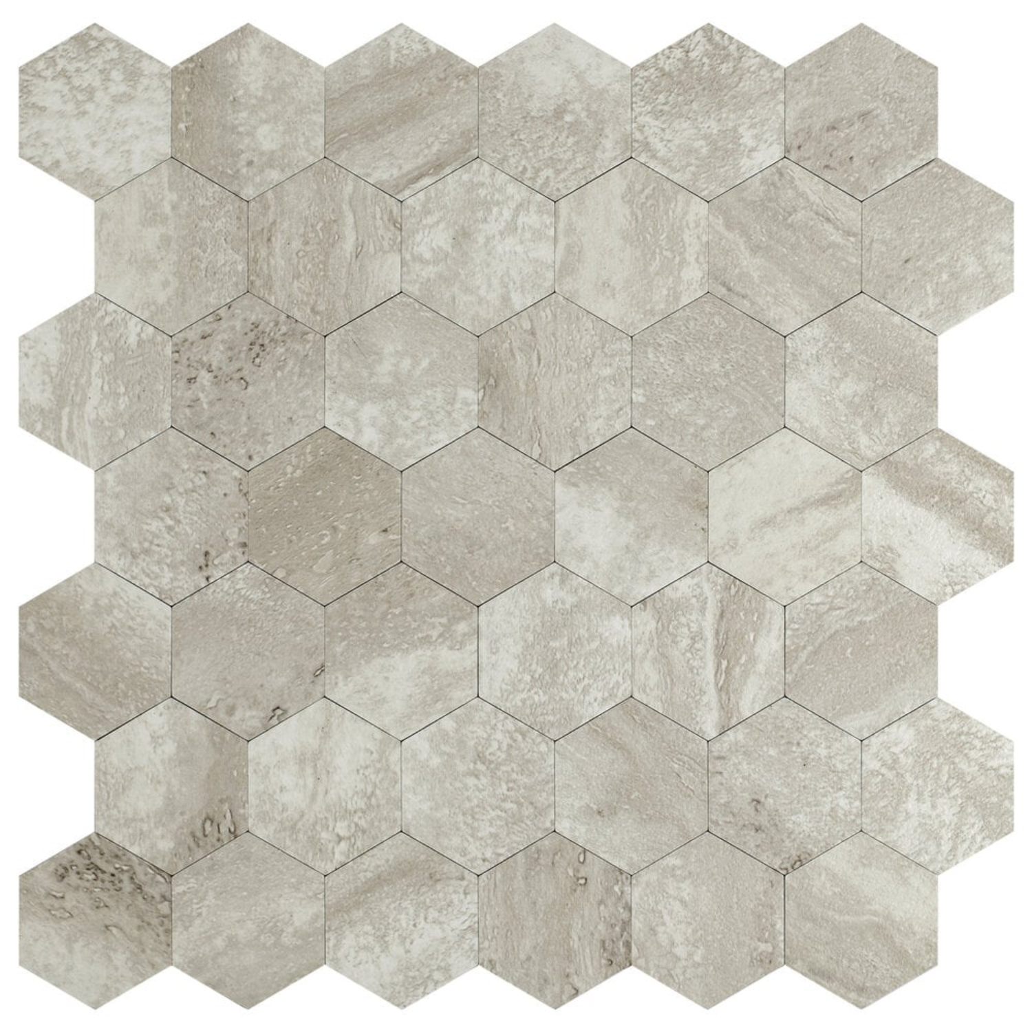 Zelfklevende tegels - Hexagon Taupe Stone - 29 x 28,8 cm