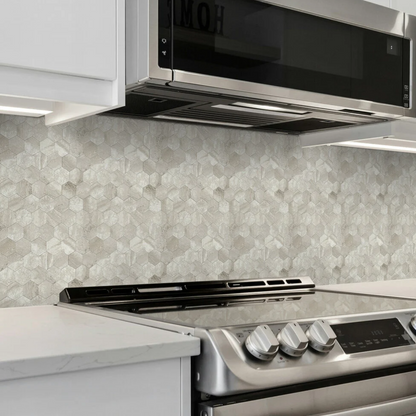 Zelfklevende tegels - Hexagon Taupe Stone - 29 x 28,8 cm - afbeelding 2