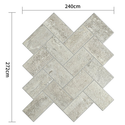 Zelfklevende tegels - Visgraat Taupe Stone - 27,2 x 24 cm - afbeelding 4
