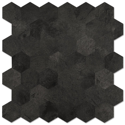 Zelfklevende tegels - Hexagon Antraciet - 29 x 28,8 cm