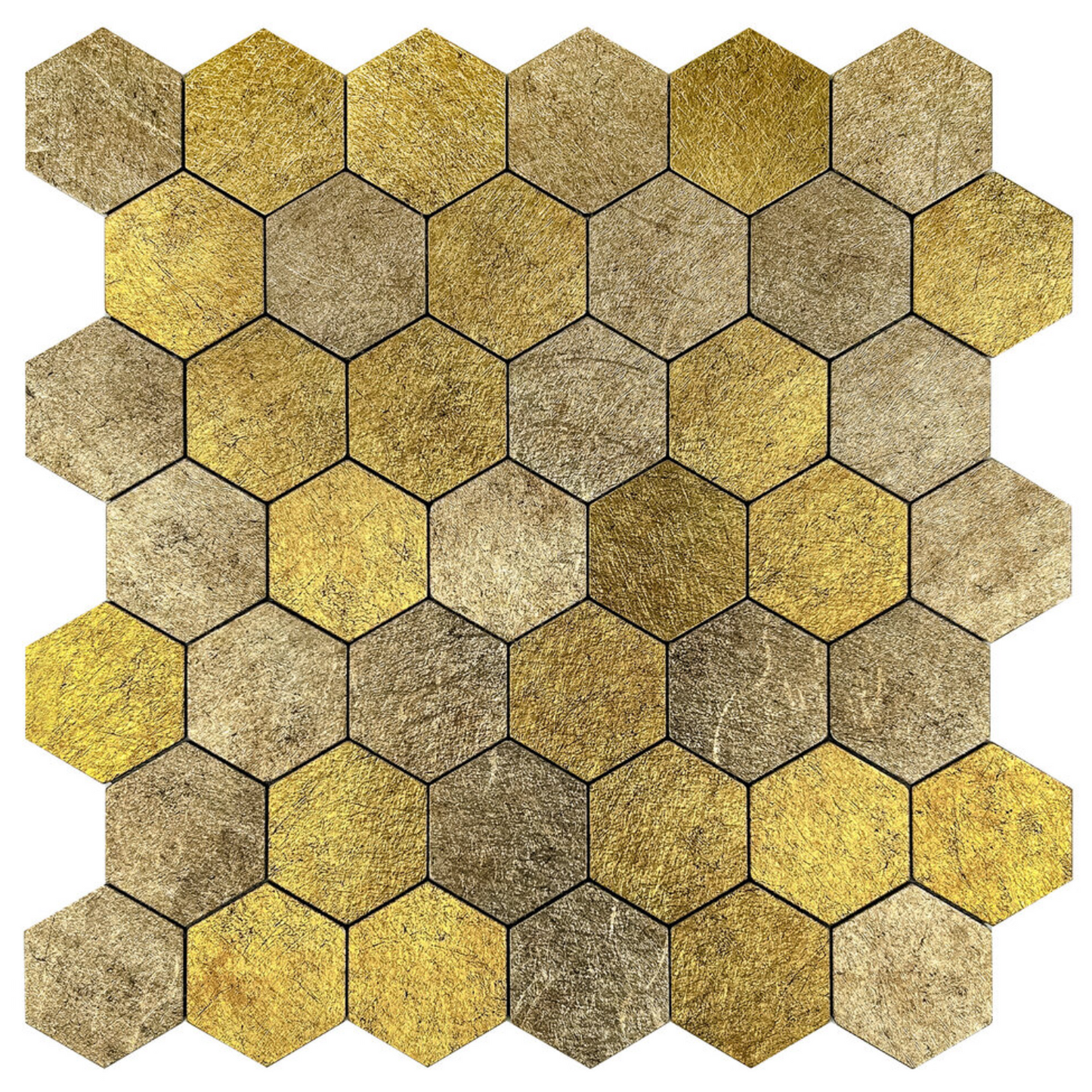 Zelfklevende tegels - Hexagon Honey Stone - 29 x 28,8 cm