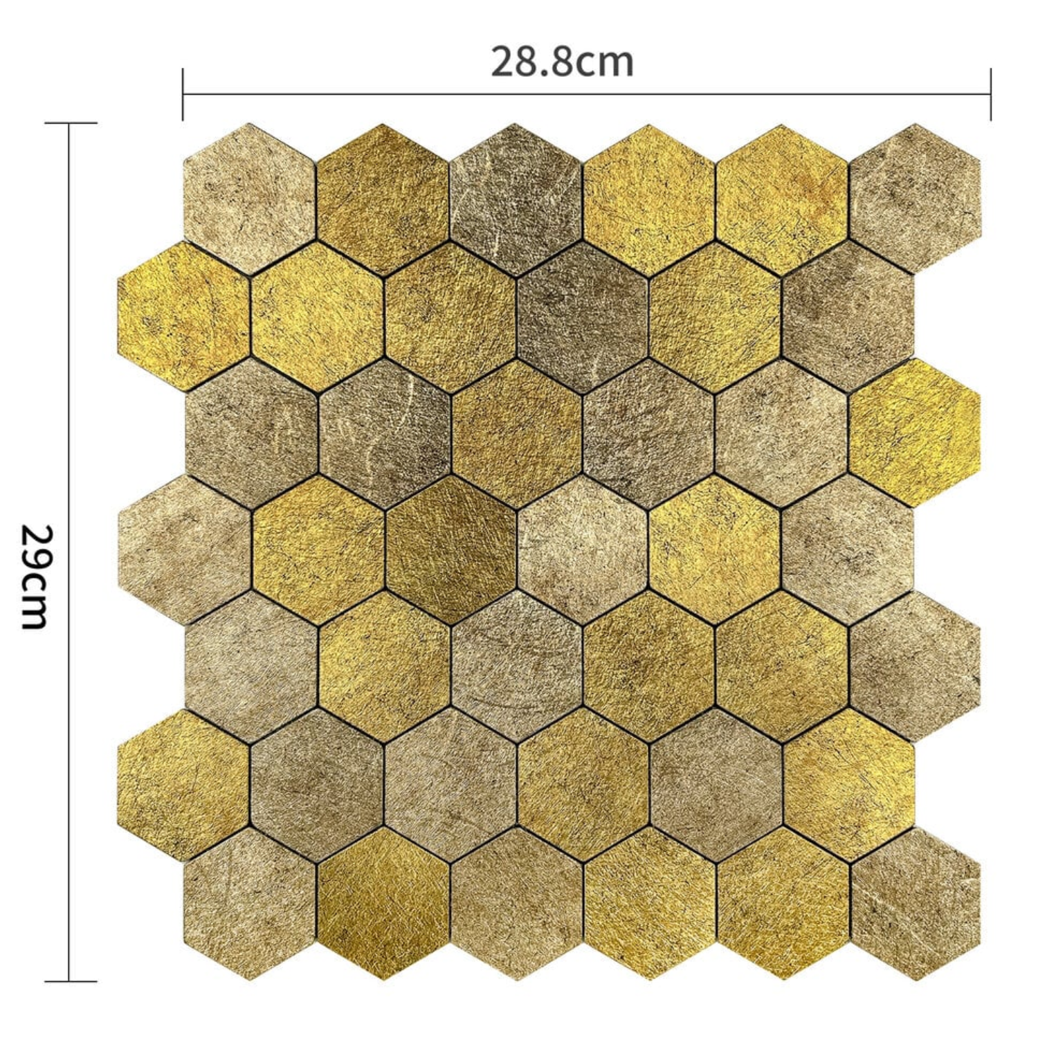 Zelfklevende tegels - Hexagon Honey Stone - 29 x 28,8 cm - afbeelding 5