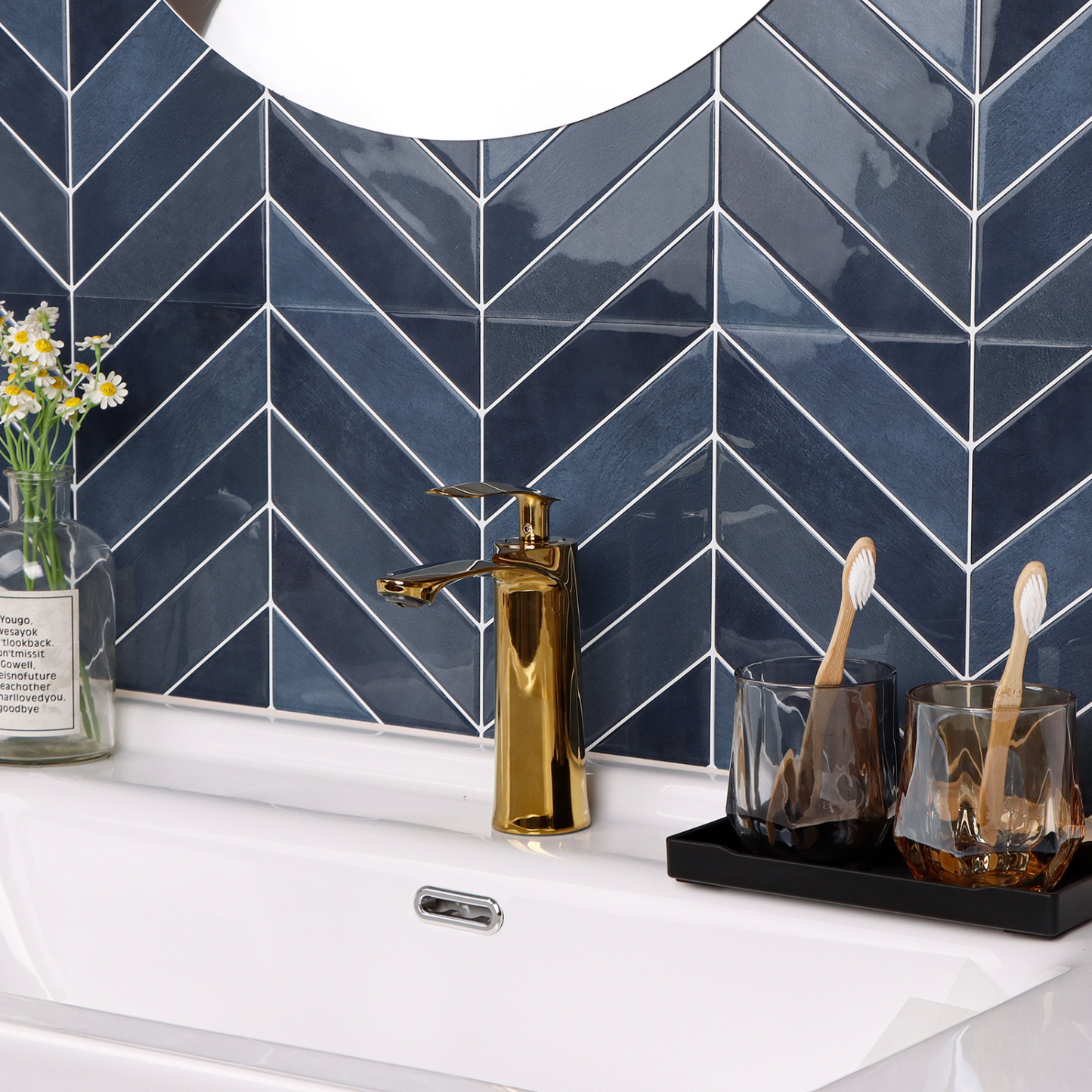 Plaktegels – Monaco Visgraat - 29 cm x 22,9 cm - Set van 5 - afbeelding 4