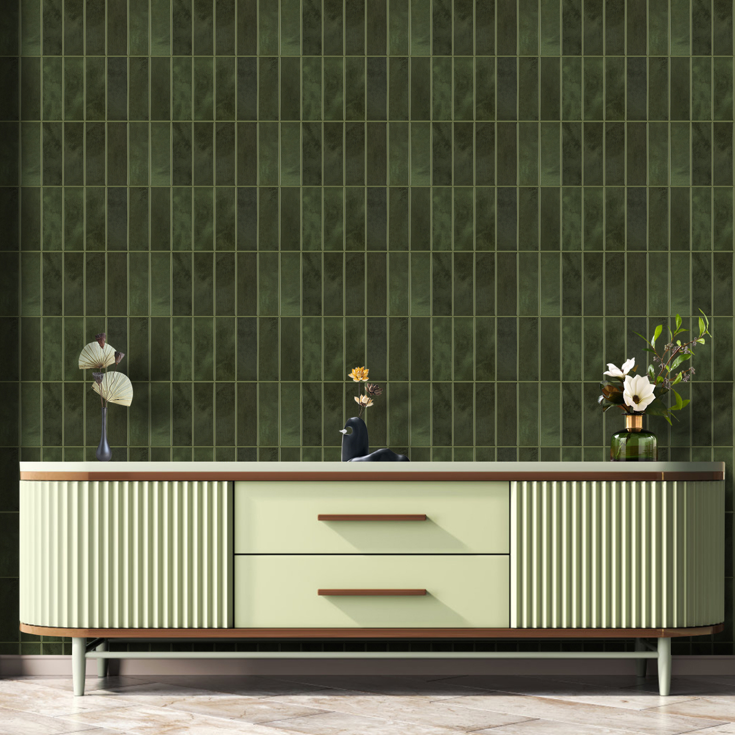 Plaktegels – Moroccan Green - 30,5 x 30,5 cm - Set van 5 - afbeelding 5