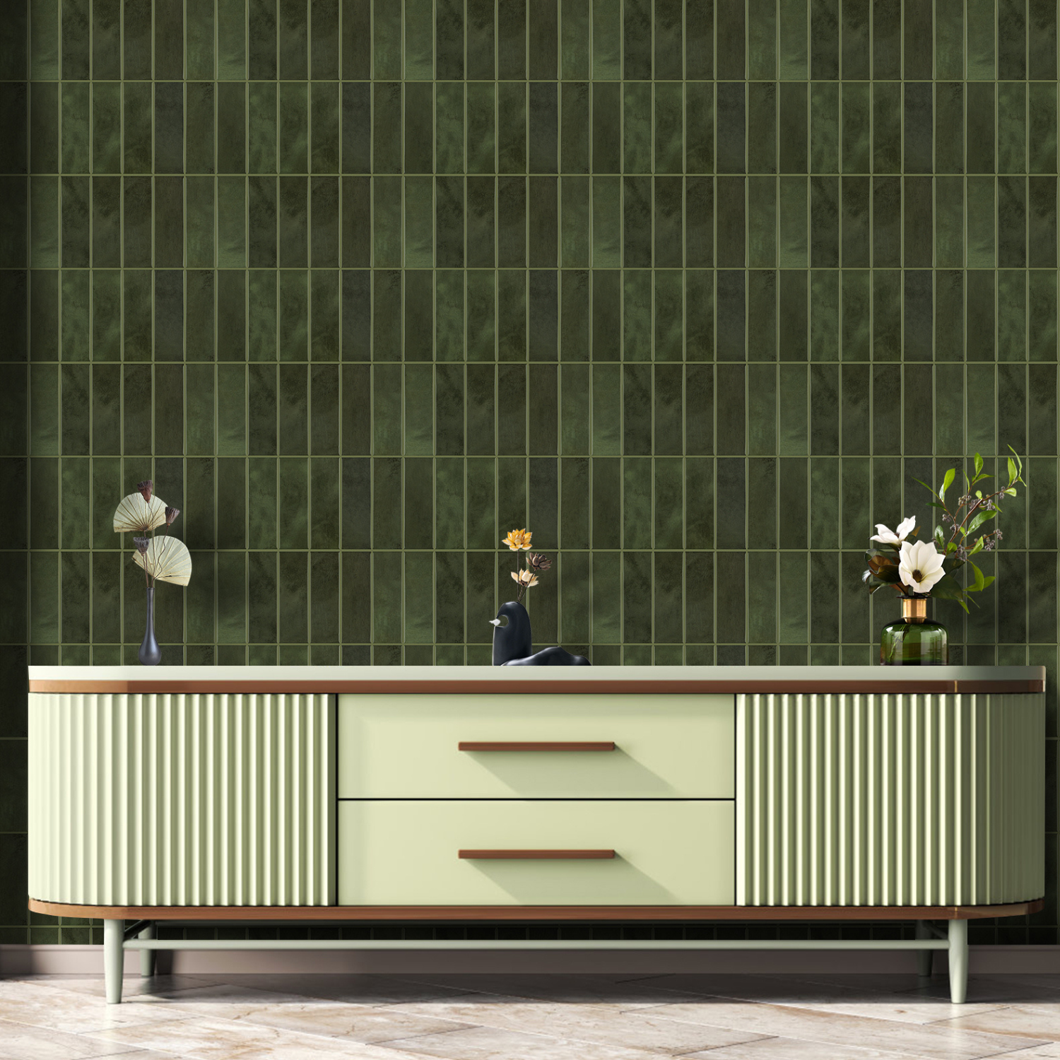 Plaktegels – Moroccan Green - 30,5 x 30,5 cm - Set van 5 - afbeelding 5