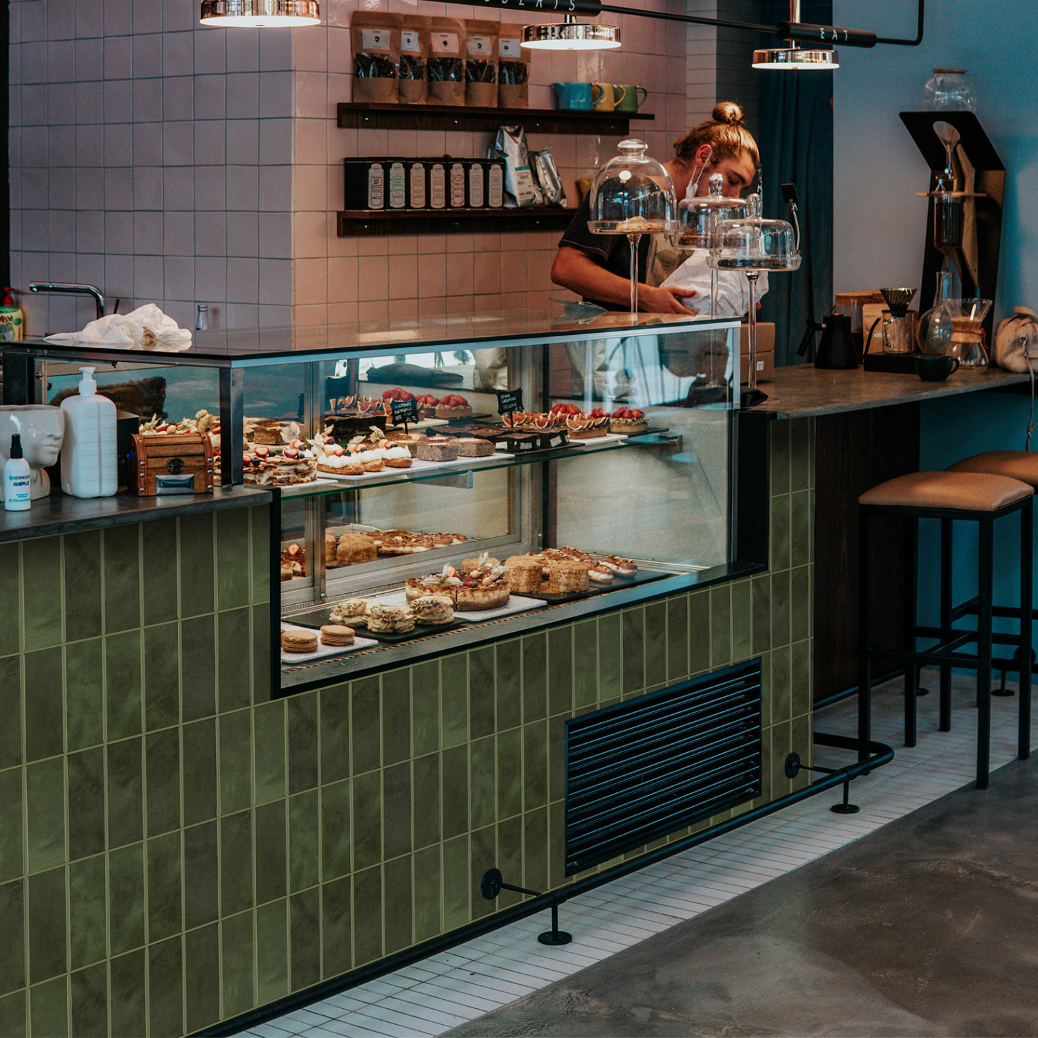 Plaktegels – Moroccan Green - 30,5 x 30,5 cm - Set van 5 - afbeelding 2