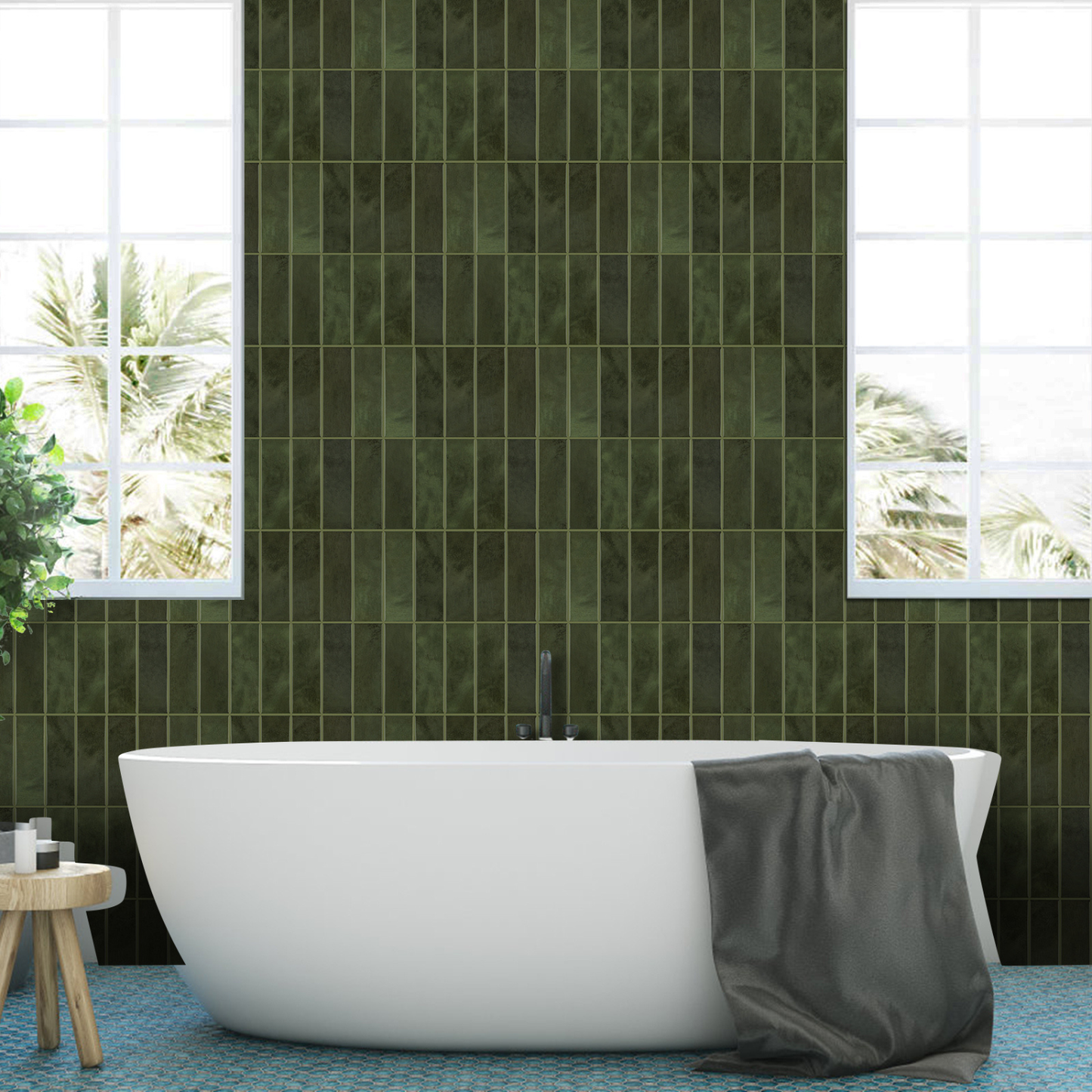 Plaktegels – Moroccan Green - 30,5 x 30,5 cm - Set van 5 - afbeelding 3