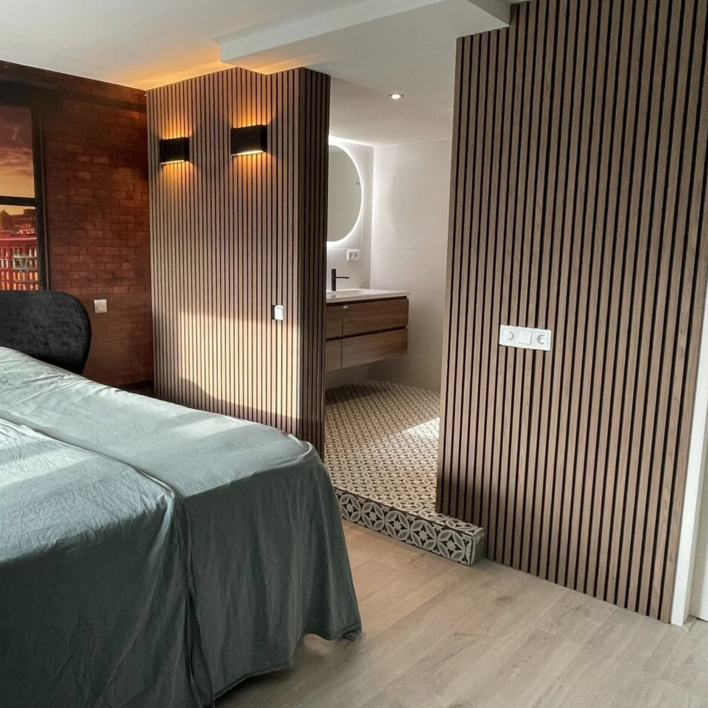 Akoestisch paneel - Walnut Oak - 260 x 60 cm