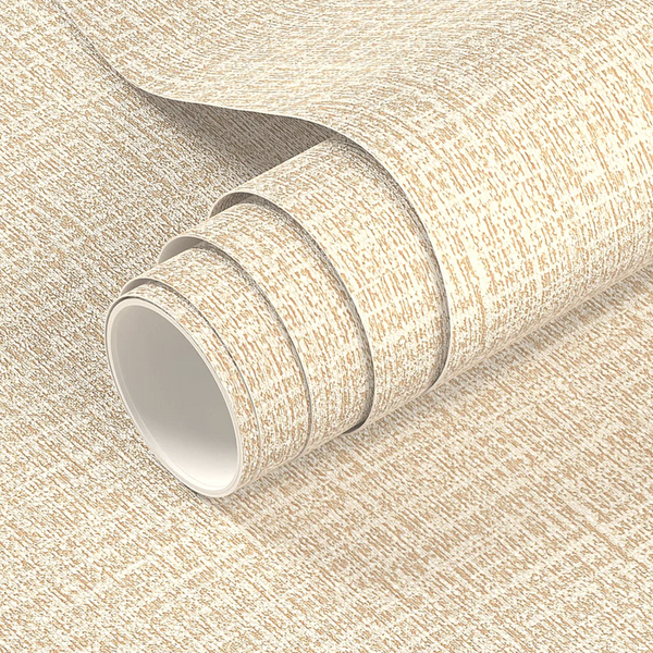 Zelfklevend behang - Linnen Beige - 60 cm x 10 m