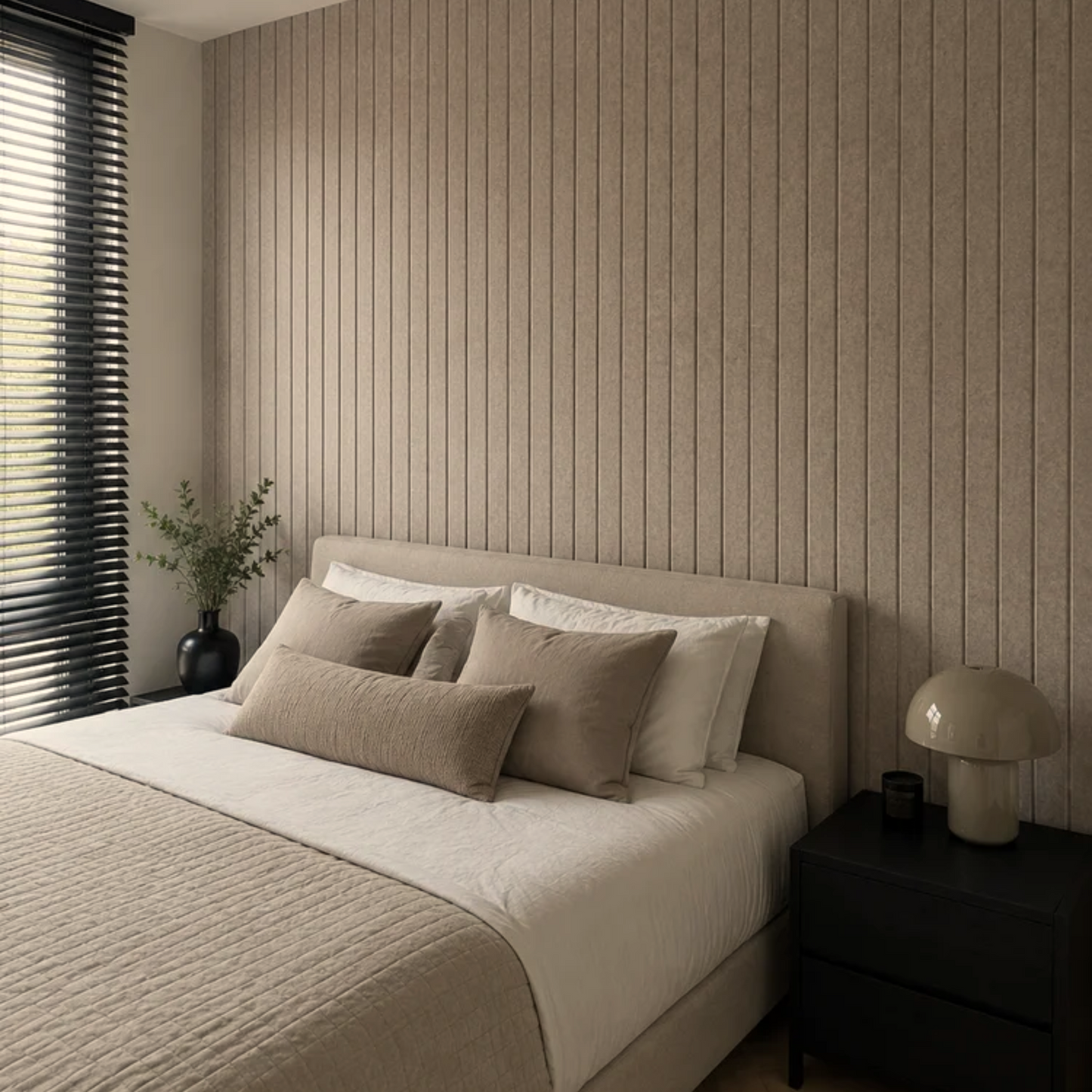 Akoestisch paneel - Viltpaneel Japandi Taupe - 280 x 60 cm