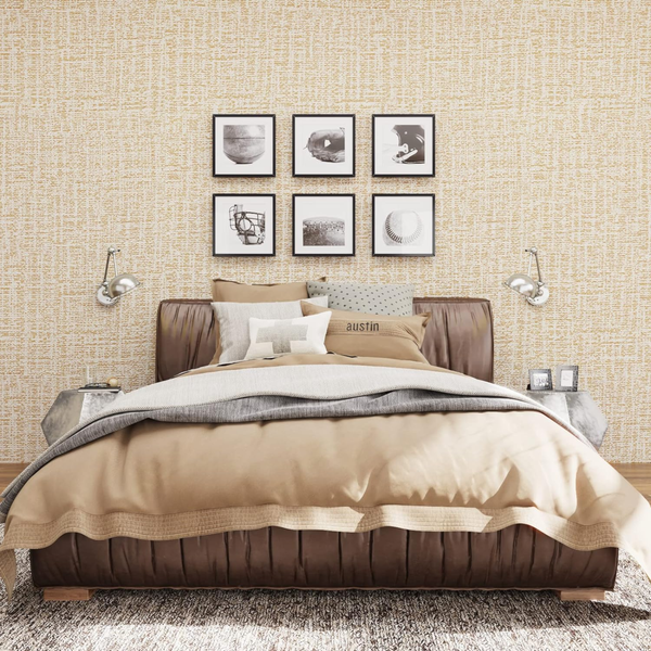 Zelfklevend behang - Linnen Beige - 60 cm x 10 m
