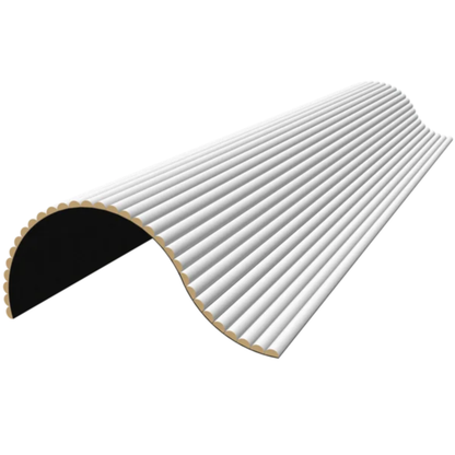 Akoestisch paneel - Wit Eiken - Ronde Latten - 270 x 60 cm