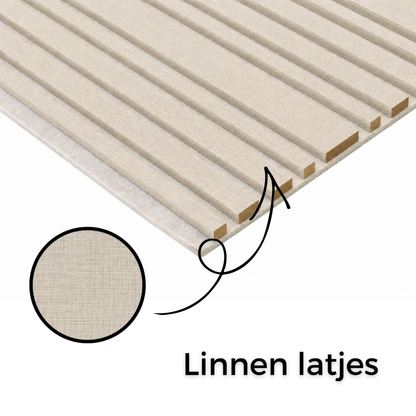 Akoestisch paneel - Linnen Beige Ambiante - 270 x 60 cm